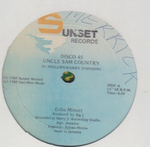 Echo Minott / Uglyman - Uncle Sam Country / Night Rider