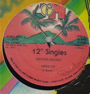 米12” Dennis Brown Open Up / Due Season JGMD8130 JOE GIBBS MUSIC /00250 Dennis Brown - Open Up / Due Season | Deadly Dragon Sound